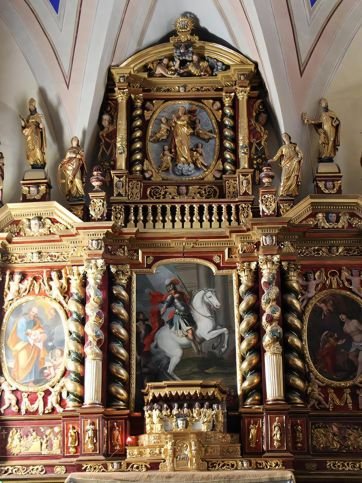 Retable baroque de l'église de Saint-Martin-de-Belleville